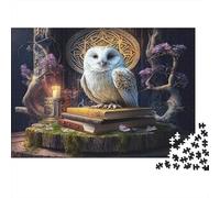 Hibou Mystique Fantasy Casse-tête 1000 Pièces sans Poussière, Puzzle Jeu Éducatif Décompression pour Une Activité Détente, Fun Fresent & Activités pour La Maison 38x26cm/1000pcs