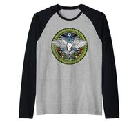 Hibou Oiseau Floral Nature Forêt Botanique Géométrie Sacrée Manche Raglan