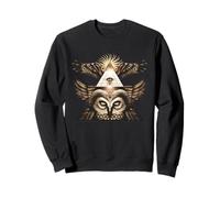 Hibou psychédélique troisième œil Illuminati Pyramide Spirit Guide Sweatshirt