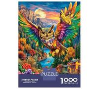 Hibou Puzzle 1000 Piece pour Adultes, Puzzle Difficile Jeu D'adresse pour Toute La Famille 38x26cm/1000pcs