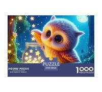 Hibou Puzzle 1000 Pièces - Challenge Zen, Carte Géographique À Assembler, Poster Inclus, Cadeau ÉduChatif, 38x26cm/1000pcs