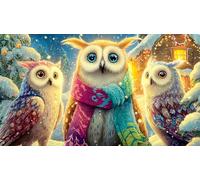 Hibou Puzzle 1000 pièces Educa Divertissement créatif Décoration Intérieure Jeu éducatif Challenge Toy pour Adultes & Enfants des 14 Ans 75x50cm/1000pcs