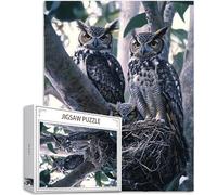 Hibou Puzzle 1314 Pièces Adultes, Grand Bois Puzzle Animal Motif Désign, 75x50cm Jigsaw Bricolage Artisanat 14 Ans Activité Familiale Emballage Cadeau pour Decoration Murale Maison Chambre, Model914