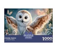Hibou Puzzles 1000 Pieces Cadeau Unique Papillon étoilé Hiver Défi Jouet À De Qualité Supérieure Peinture Art pour Adultes Et Enfants À Partir De 14 Ans 38x26cm/1000pcs