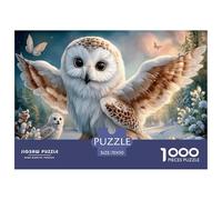 Hibou Puzzles 1000 Pieces Cadeau Unique Papillon étoilé Hiver Défi Jouet À De Qualité Supérieure Peinture Art pour Adultes Enfants 70x50cm/1000pcs