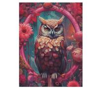 Hibou Puzzles Adulte 500 Pieces Cadeau Famille Puzzle Classique 3D EnfantsJouet en Bois Cadeau Unique 55×41cm