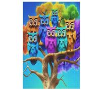 Hibou Puzzles Adultes 1000 Pièces Puzzle Adulte Jeu Éducatif Challenge Toy en Bois pour Enfants 78×53cm
