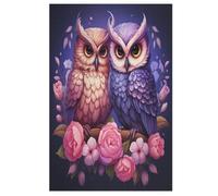 Hibou Puzzles en Bois 1000 Pièces pour Adultes, Matériaux Recyclables De Qualité Supérieure Et Puzzle d'impression Haute Définition, Jeu en Famille,Cadeaux Amis. （78×53cm）