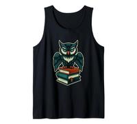 Hibou Reading Books Wisdom Funny Nerd Humour Graphic Débardeur
