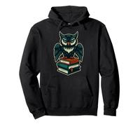 Hibou Reading Books Wisdom Funny Nerd Humour Graphic Sweat à Capuche