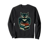 Hibou Reading Books Wisdom Funny Nerd Humour Graphic Sweatshirt