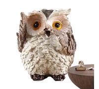 Hibou sculpté en résine, hibou en résine rétro - Statue d'animal hibou en résine de bureau Décoration rétro - Ne pas voir, entendre, ne parler, ne pas parler, hibou, décoration d'animaux sculpture