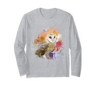 Hibou Silhuette Nightbird Aquarelle Manche Longue