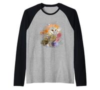 Hibou Silhuette Nightbird Aquarelle Manche Raglan