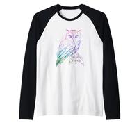 Hibou Silhuette Nightbird Aquarelle Manche Raglan