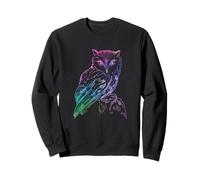 Hibou Silhuette Nightbird Aquarelle Sweatshirt