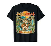 Hibou Sorcier lisant Un grimoire dans des ruines T-Shirt
