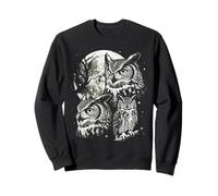 Hibou Style années 90 Vintage esthétique Y2K Motif Hibou Amoureux des Oiseaux Sweatshirt