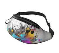 Hibou Tree Branch Sac banane de sport de plein air et sac de poitrine décontracté, sac banane réglable unisexe pour randonnée/course à pied/cyclisme, Musicale avec vaporisateur, Taille unique