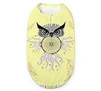 Hibou Tribal Attrape-rêves Animaux Chemise Gilet Mignon Chien Débardeur Doux T-Shirt sans Manches pour Chiot Kitty Chats M