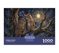 HibouPuzzle Classique 1000 Pièces en Carton Épais Forêt sous Un Ciel étoilé pour Seniors Anti-Stress Loisirs Créatifs Cadeau 70x50cm/1000pcs