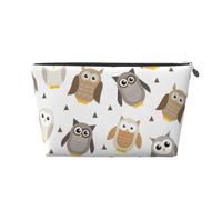 Hiboux de Dessin animé Mignon, Trousse de Toilette Trousse de Maquillage Sac à cosmétiques Trousse de Toilette de Voyage Portable