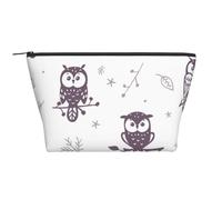 Hiboux de Dessin animé Mignon, Trousse de Toilette Trousse de Maquillage Sac à cosmétiques Trousse de Toilette de Voyage Portable