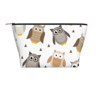 Hiboux de Dessin animé Mignon, Trousse de Toilette Trousse de Maquillage Sac à cosmétiques Trousse de Toilette de Voyage Portable