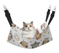 Hiboux de Dessins animés Mignons,Hamac Suspendu pour Chat, lit Suspendu Doux Double Face pour Petits Chiens,M