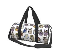 Hiboux Mignons Aquarelle, Sac de Voyage de Grande capacité, Sac à Main Rond, Sac de Voyage de Sport, fourre-Tout, Sac de Fitness
