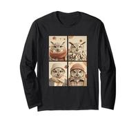 Hiboux Mignons Feuilles d'automne Motif Animaux de la forêt esthétique Automne Manche Longue