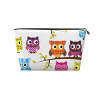 Hiboux sur des Branches d'arbres, Trousse de Toilette Trousse de Maquillage Sac à cosmétiques Trousse de Toilette de Voyage Portable