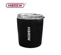 HiBREW 240ml Portable Hanging Ear Style Coffee Thermal Mug Foldable Filter Stainless Steel Double Wall Vacuum Insulated Coffee Cup - Black