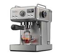 HIBREW H10A Machine à café expresso (argent), machine à café semi-automatique de 20 bars, en acier inoxydable compacte, chauffage rapide, contrôle de la température, mousse à vapeur puissante pour