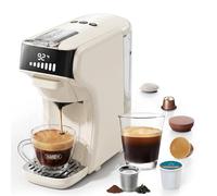 HIBREW H1B Machine à Café à Capsules 6-en-1 | Compatible Ns*/DG*/ Es*/Kcup*/Café Moulu, Bouton Unique Infusion Chaude et Froide, Température et Quantité Réglable