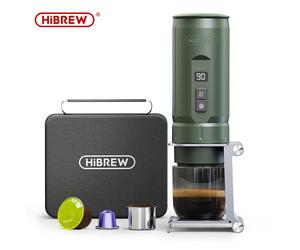 HiBREW H4C Machine à espresso portable, Machine à café manuelle portative pour camping, voyage et usage domestique, Vert - Explorer