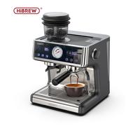 HiBREW H7A Machine à expresso automatique avec broyeur Double chaudière Pompe 20 bars Réservoir d’eau 2,8 L Noir/Argent