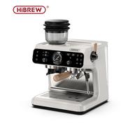 HiBREW H7B Machine à expresso professionnelle pour barista améliorée à double chaudière avec moulin intégré à 30 réglages de mouture pour cafés, hôtels et restaurants