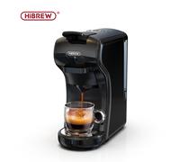 HiBREW Machine à café 19 bars, 4-en-1 chaud et froid, espresso multi-capsules, cafetière à dosettes, Dolce Milk, système de mousse de lait, compatibilité Nespresso, dosettes de café moulu, H1A
