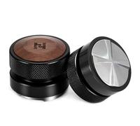 HiBREW WTD Tools Distributeur d'expresso à base de gravité 58,5 mm, distribution auto-nivelante, compatible avec tous les porte-filtres sans fond de 58 mm, aluminium anodisé avec base en acier