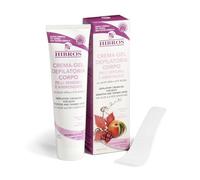 Hibros Crème-Gel Dépilatoire Corps Peaux Délicates et Bronzées - Formule Rapide à l’Aloe Vera et à la Vigne Rouge - Parfum Pêche - Action Rafraîchissante, Hydratante et Vasoprotectrice 120 ml
