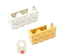 Hibucuo Lot de 2 distributeurs de ruban adhésif, joli distributeur de table, petit distributeur de ruban adhésif en forme de blocs de construction, convient pour les bureaux, restaurants, magasins de
