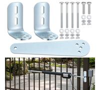 Hicarer 1 kit de support d'ouverture de portail à pousser pour ouvrir le kit de matériel de montage pivotant vers l'extérieur pour une installation automatique de portail