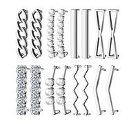 Hicarer 16 Pièces/ 8 Paires Bijoux de Lacets Clips de Chaussures Décoratifs DIY Boucles en Fausse Perles Strass pour Baskets