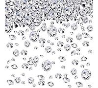 Hicarer 4000 Pièces Confettis de Table 3 Tailles Cristaux de Mariage Strass Diamants Acrylique Remplisseurs de Vase pour Tables de Fête de Baby Shower Anniversaire (Argent)