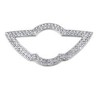HICARER Bling Bling Décoration Volant Voiture, Compatible avec Mini Cooper | Accessoires Intérieurs de Diamant de Logo de Volant, Autocollant de Volant de Strass DIY