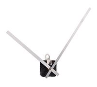 Hicarer Mécanisme de Mouvement d'Horloge à Couple Élevé avec Longues Aiguilles Droites de 250 mm/ 9,8 Pouces(Argent)