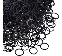 Hicarer Pack of 1000 Mini Rubber Bands Soft Elastic Bands for Kids Hair, Braids Hair, Wedding Hairstyle and More (Noir)
