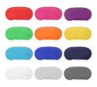 Hicarer Set de 12 Masques Multicolores Légers pour Yeux, 12 Couleurs | Masques Coussinet de Nez et Sangles Élastiques, pour Femmes et Hommes