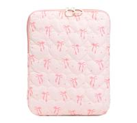 HICARRY Puffy Housse de protection pour ordinateur portable de 11" 13" 15" - Motif nœud papillon mignon - Compatible avec MacBook Air M3 2024 M2 M1, MacBook Pro/Pro Retina - Avec fille